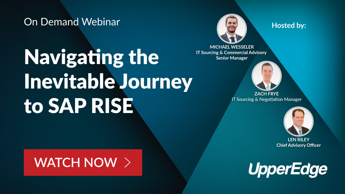 Navigating the Inevitable Journey to SAP RISE Watch Now 1200x675