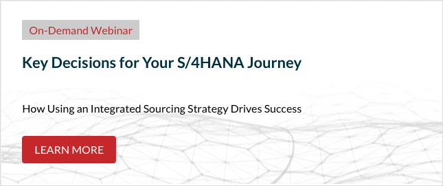 On Demand Webinar Key Decisions for Your S4HANA Journey Promo