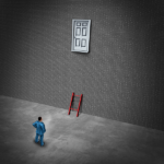 short ladder to door
