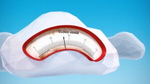 Cloud Usage, a use meter inside a cloud