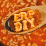 ERP DIY shown in alphabet soup