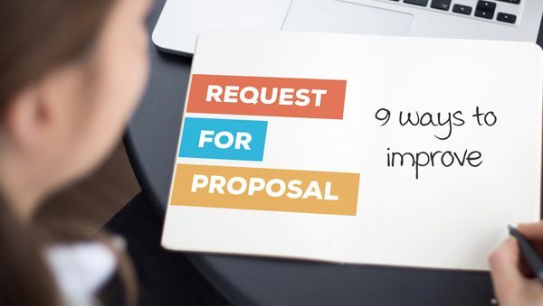 person writing 9 ways to improve on an RFP envelope